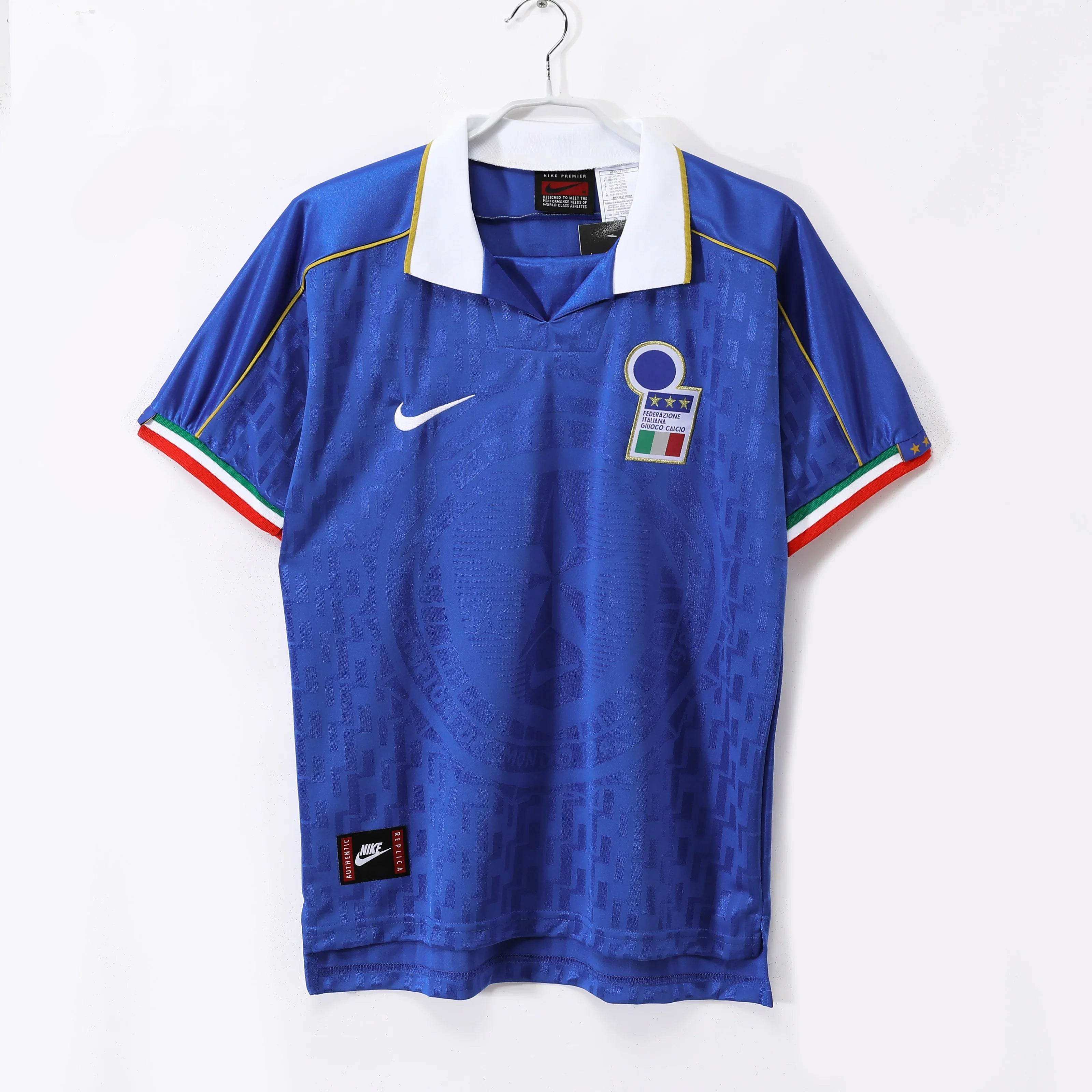 Maillot Italie 1995 Bleu Azur - Édition Vintage Officielle - JERSEY 