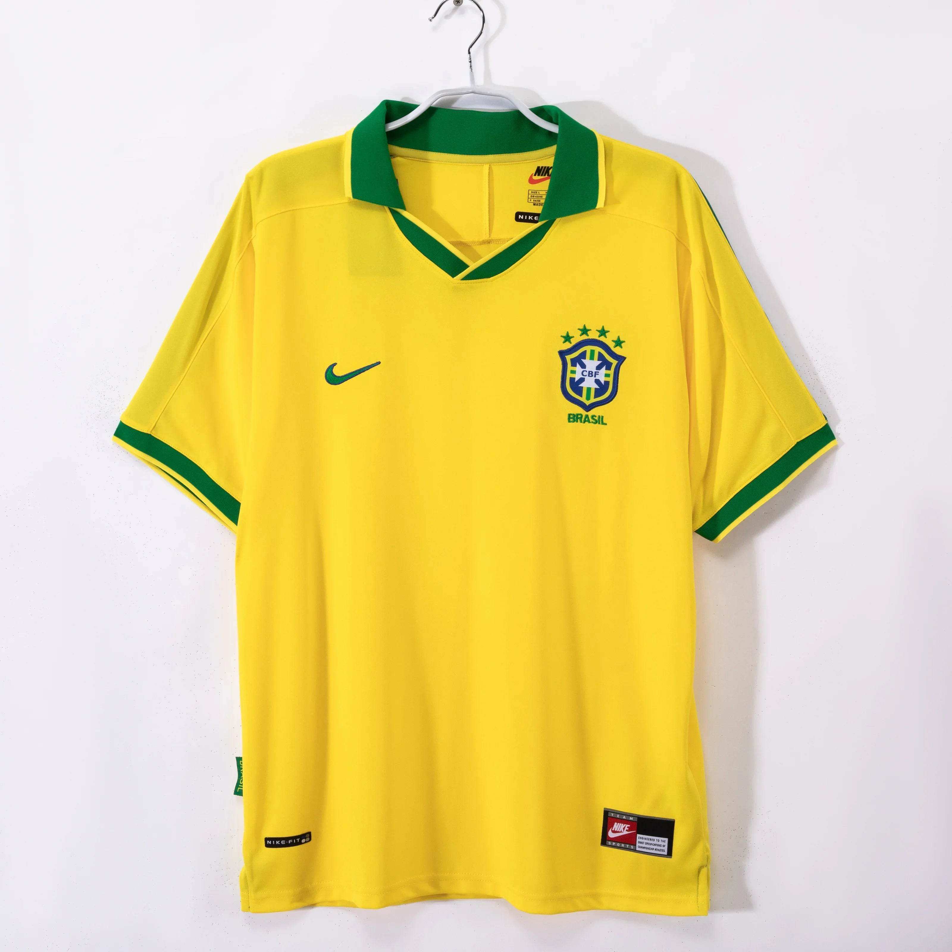 Maillot Brésil 1997 Rétro Officiel Édition Vintage - JERSEY 