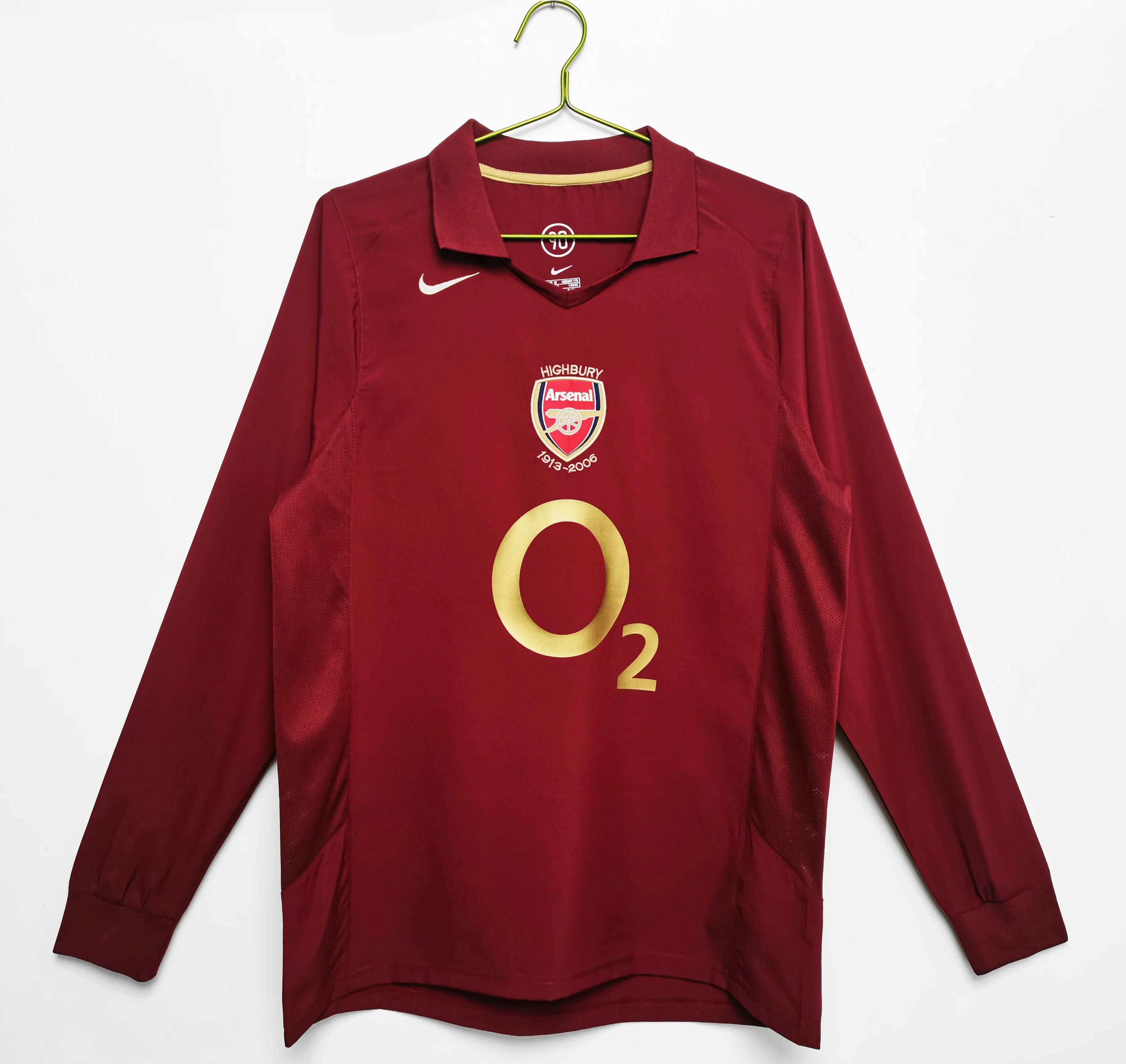 Maillot arsenal 2005/06 Rétro Officiel - Édition Vintage (manches longues) - JERSEY 