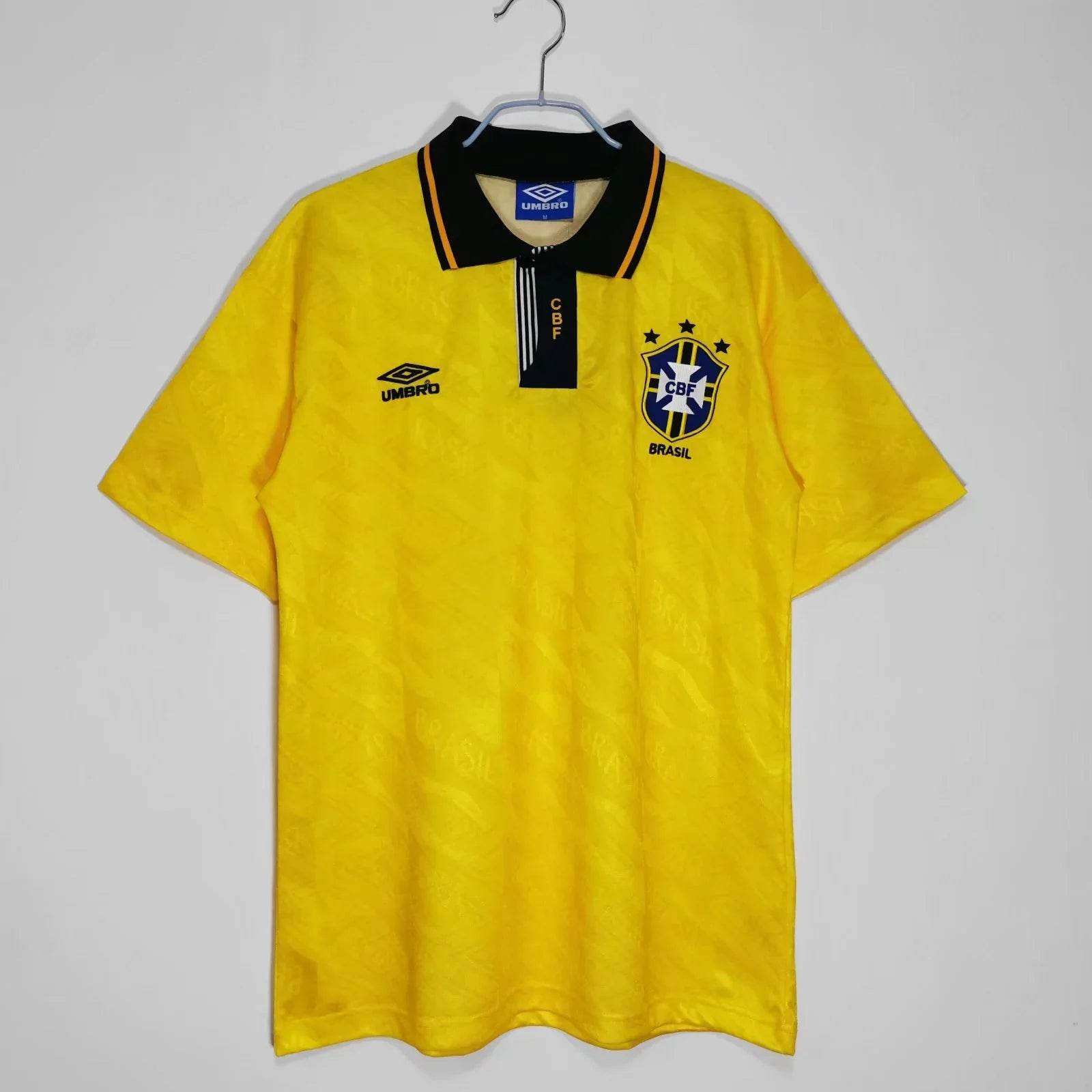 Maillot Brésil 1991/1993 Rétro Officiel Édition Vintage - JERSEY 