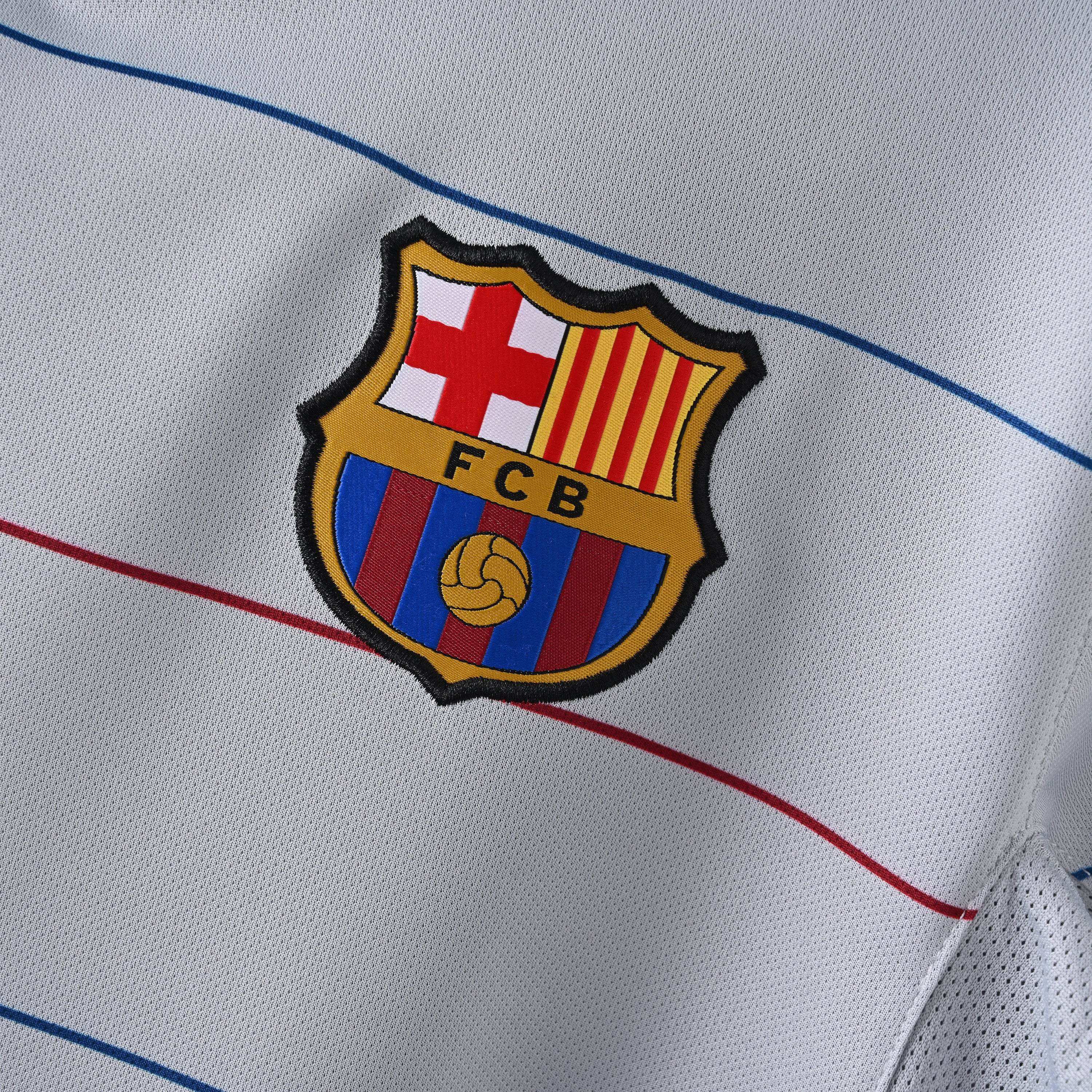 Maillot FC Barcelone 2003/04 Extérieur Gris - Édition Vintage Officielle - JERSEY 