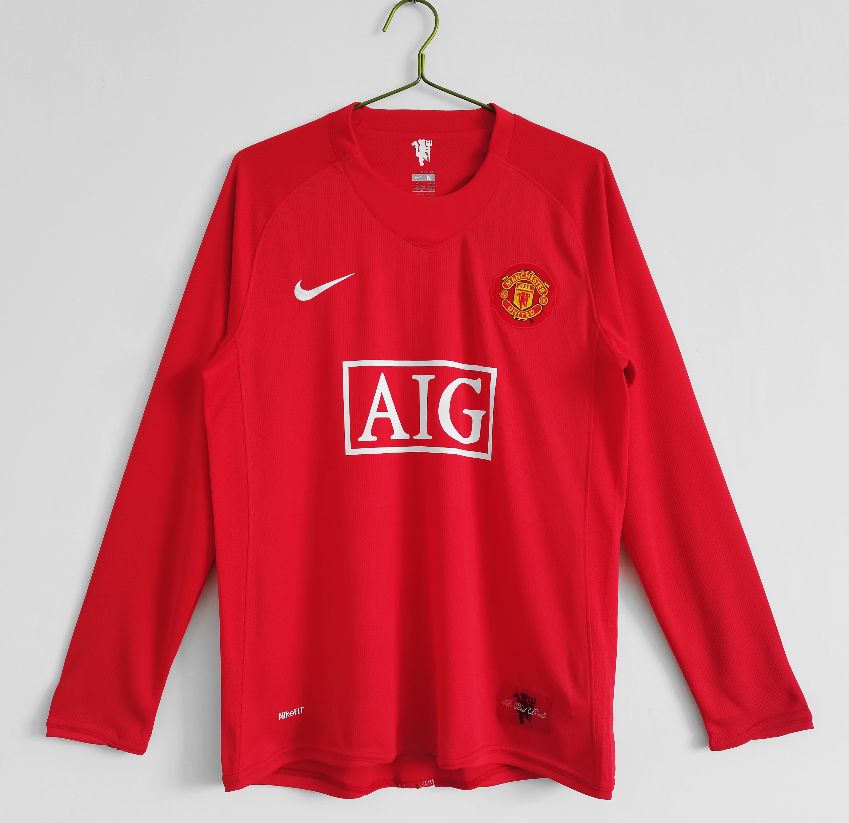 Maillot Man United 07/08 – Version Rétro (Manches longues)