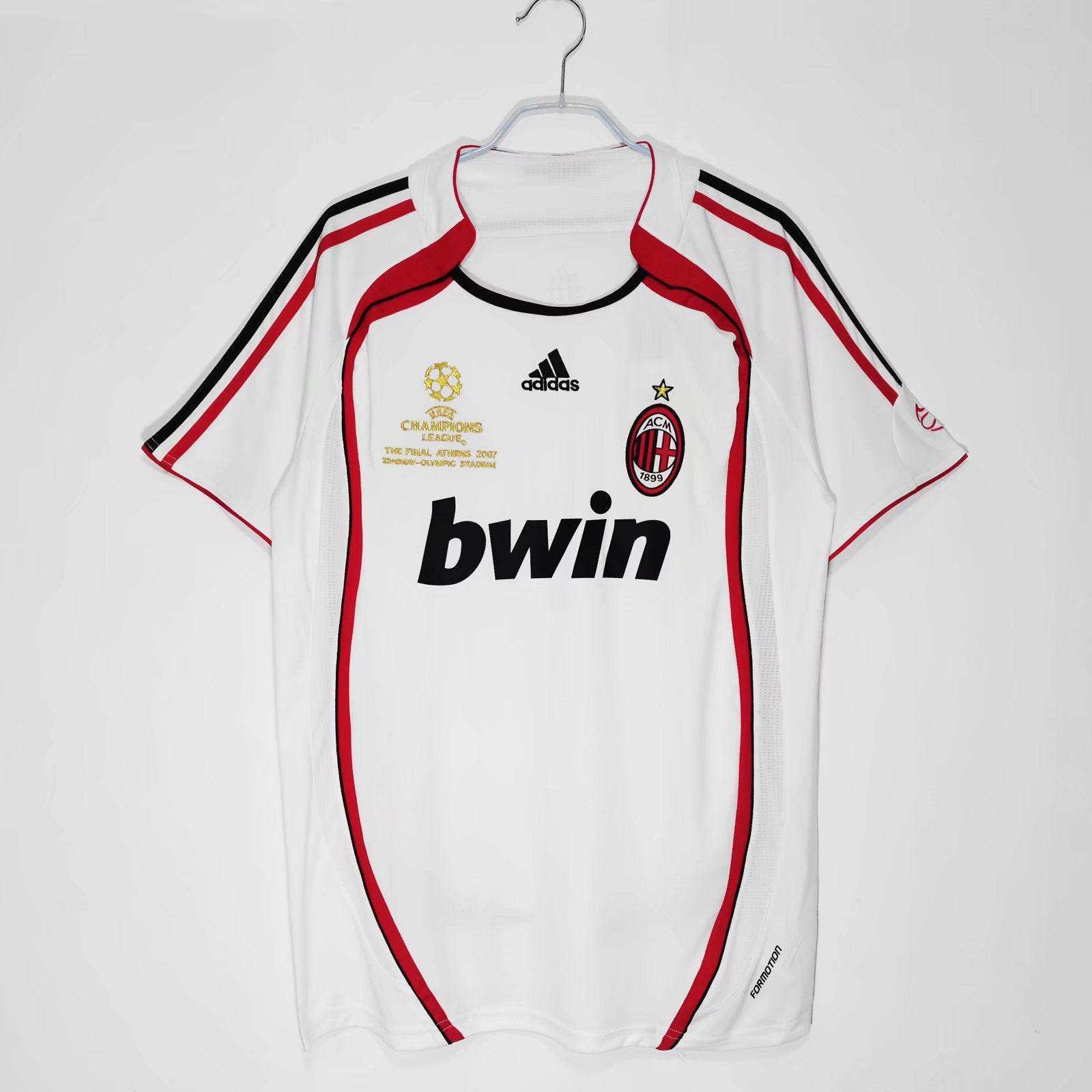 Maillot AC Milan 2006/07 Blanc Ligue des Champions - Édition Vintage Officielle - JERSEY 