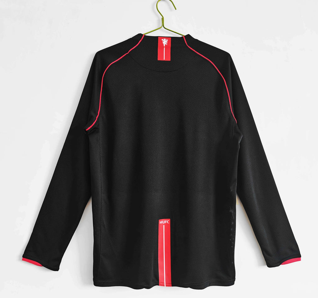 Maillot Manchester United Noir 2007/2008 Rétro Officiel Édition Vintage - JERSEY 