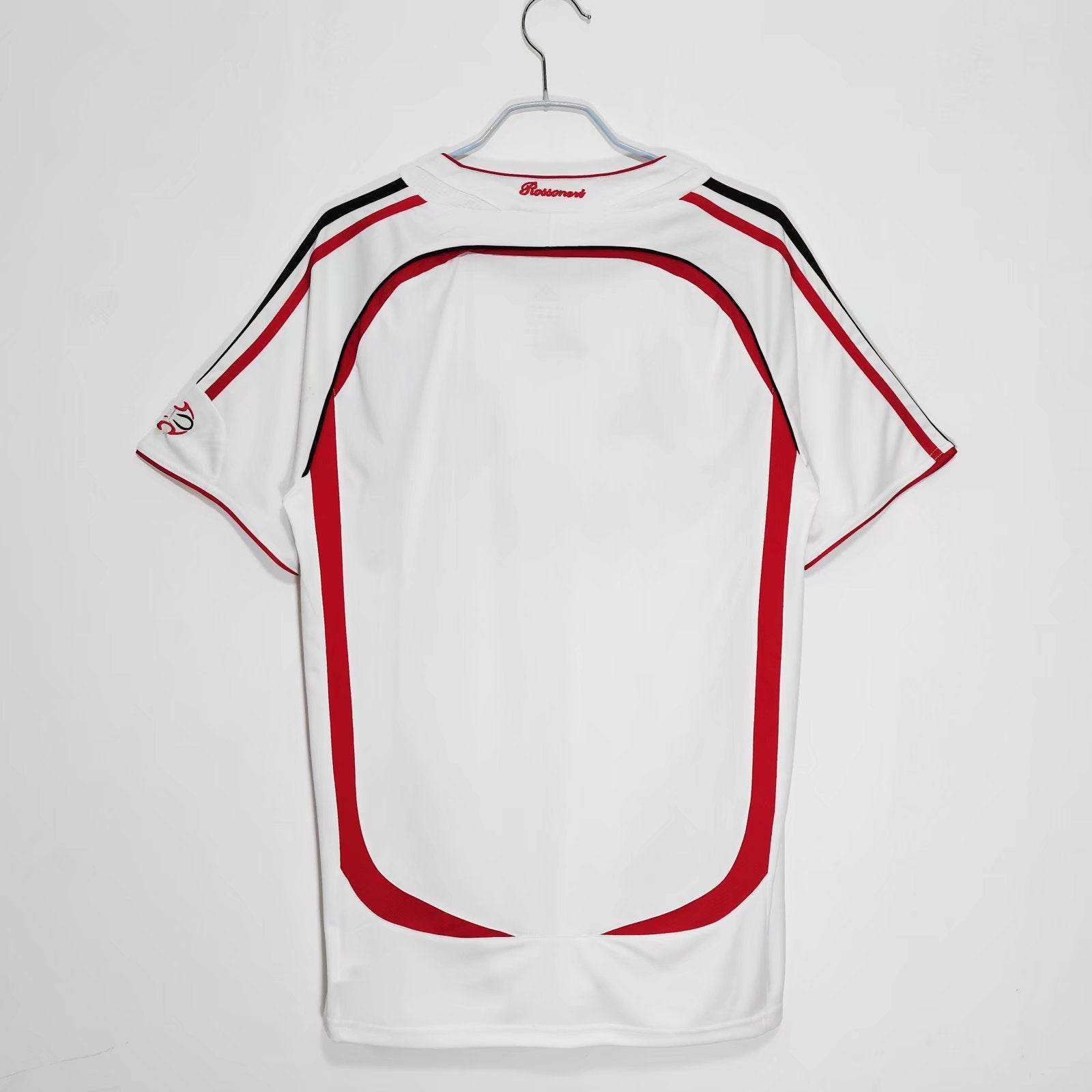 Maillot AC Milan 2006/07 Blanc Ligue des Champions - Édition Vintage Officielle - JERSEY 