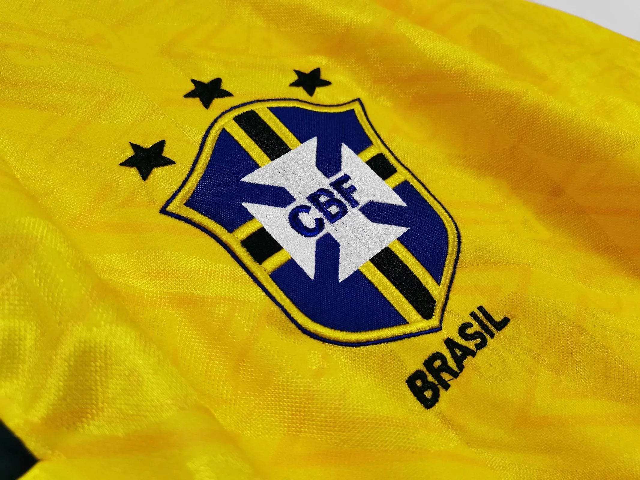 Maillot Brésil 1991/1993 Rétro Officiel Édition Vintage - JERSEY 