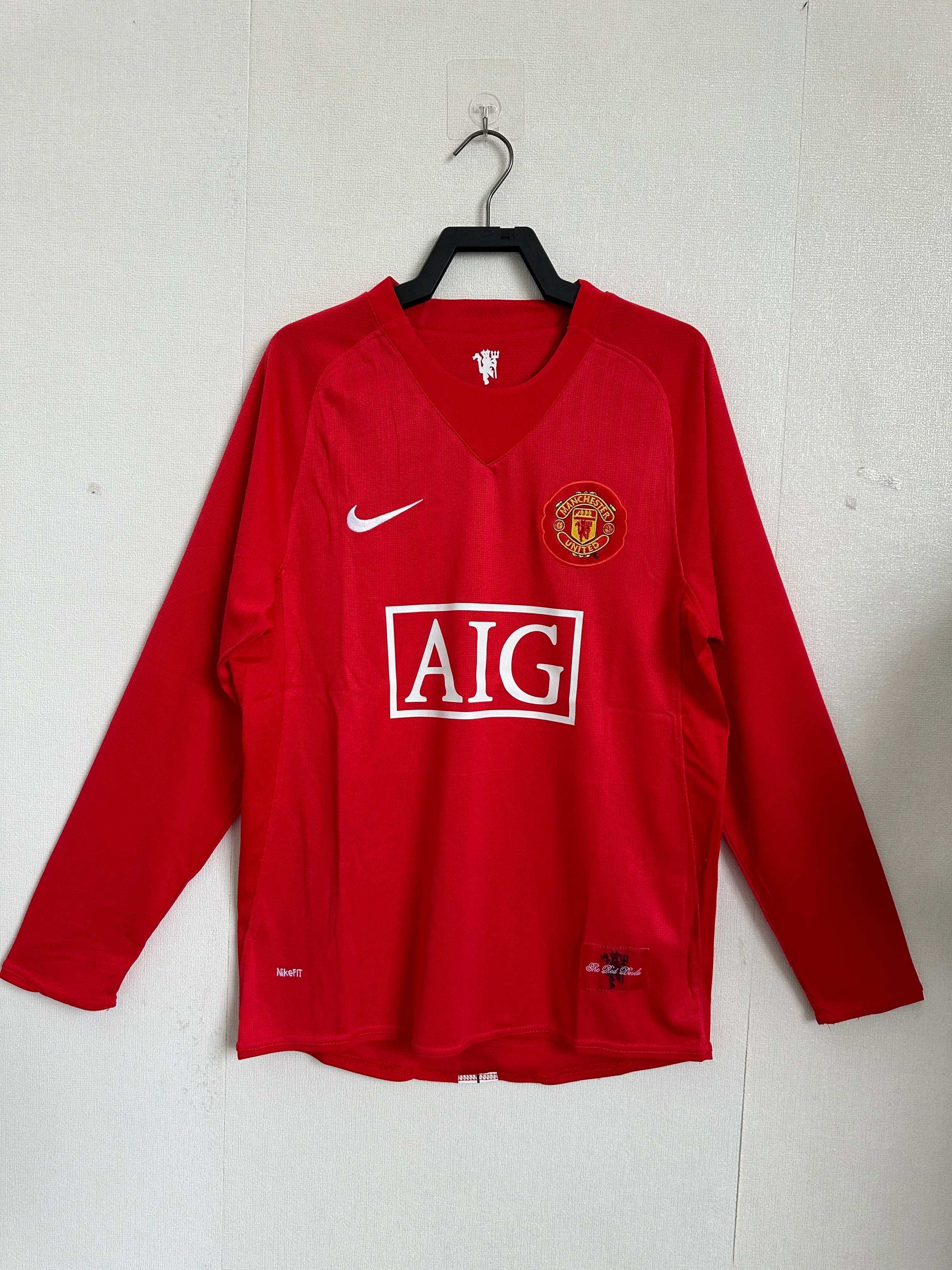 Maillot Man United 07/08 – Version Rétro (Manches longues) - JERSEY 