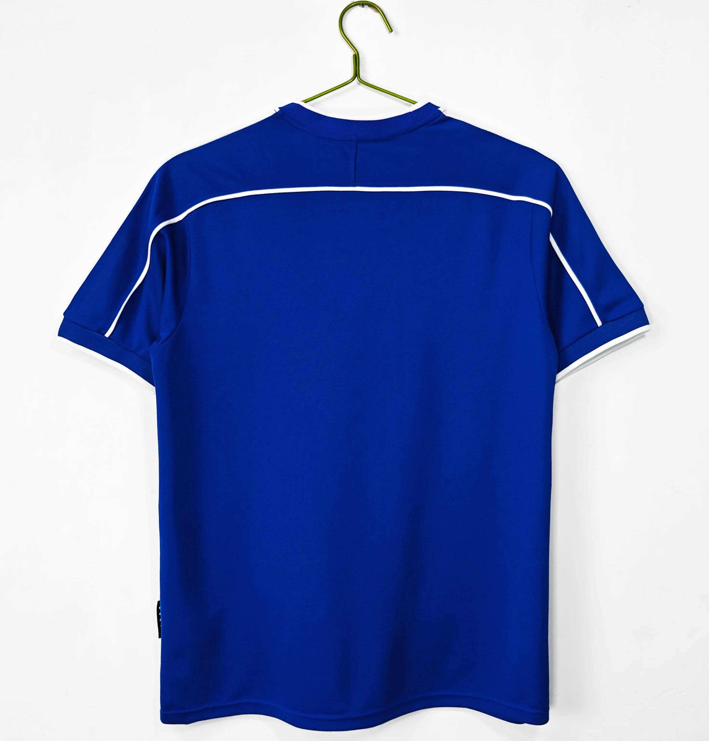 Maillot Brésil 1998 Bleu Manches Courtes - Édition Vintage Officielle - JERSEY 