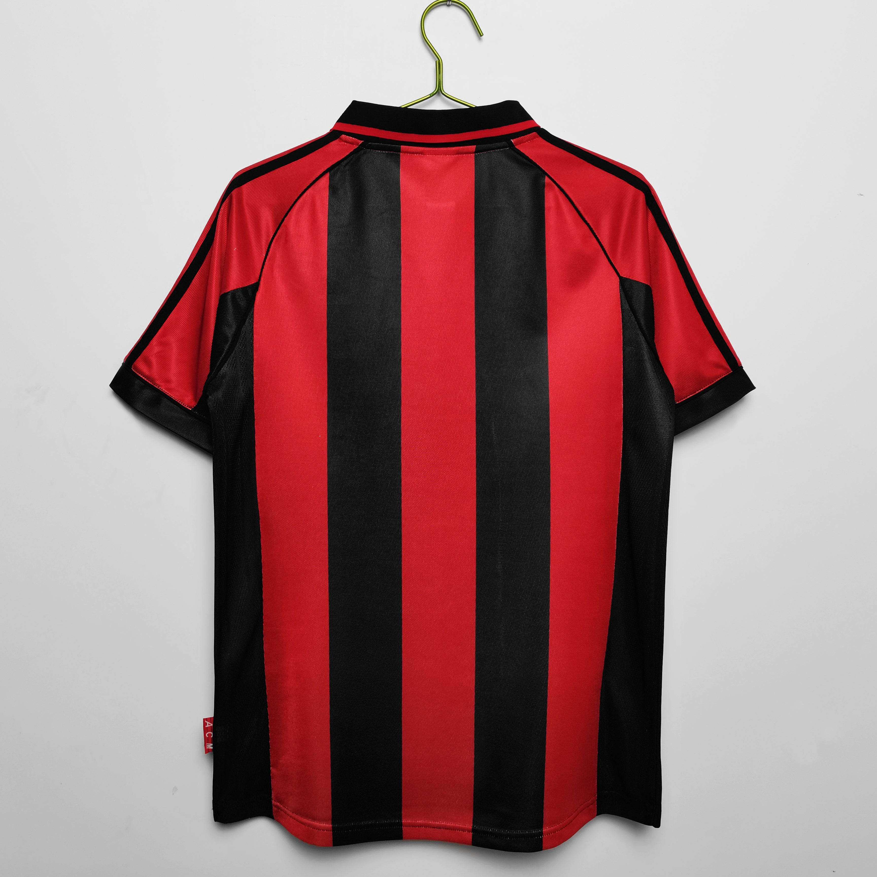 Maillot AC Milan 1998/99 Rouge Noir - Édition Vintage Officielle - JERSEY 