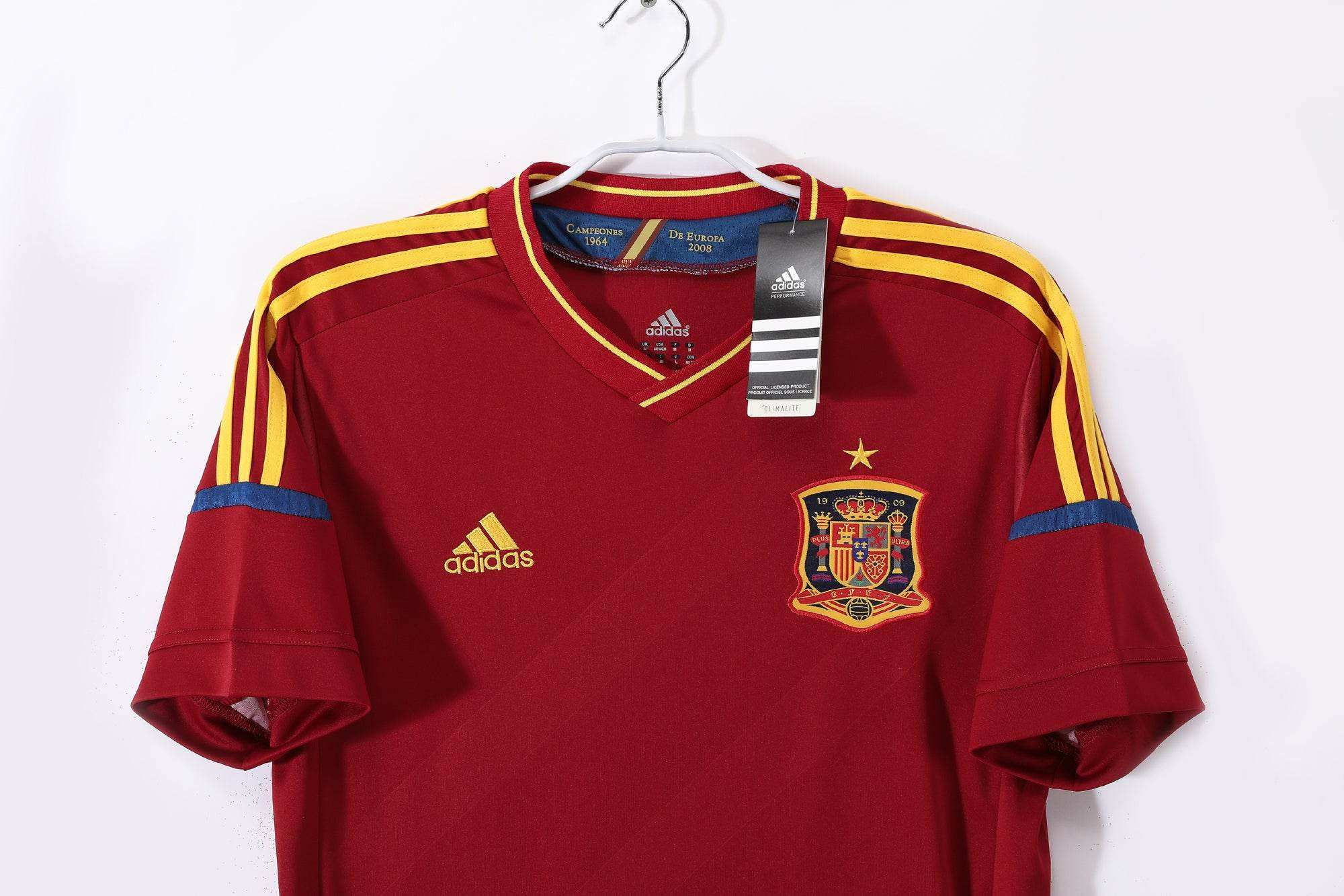 Maillot Espagne 2012 Rouge Or - Édition Vintage Officielle - JERSEY 