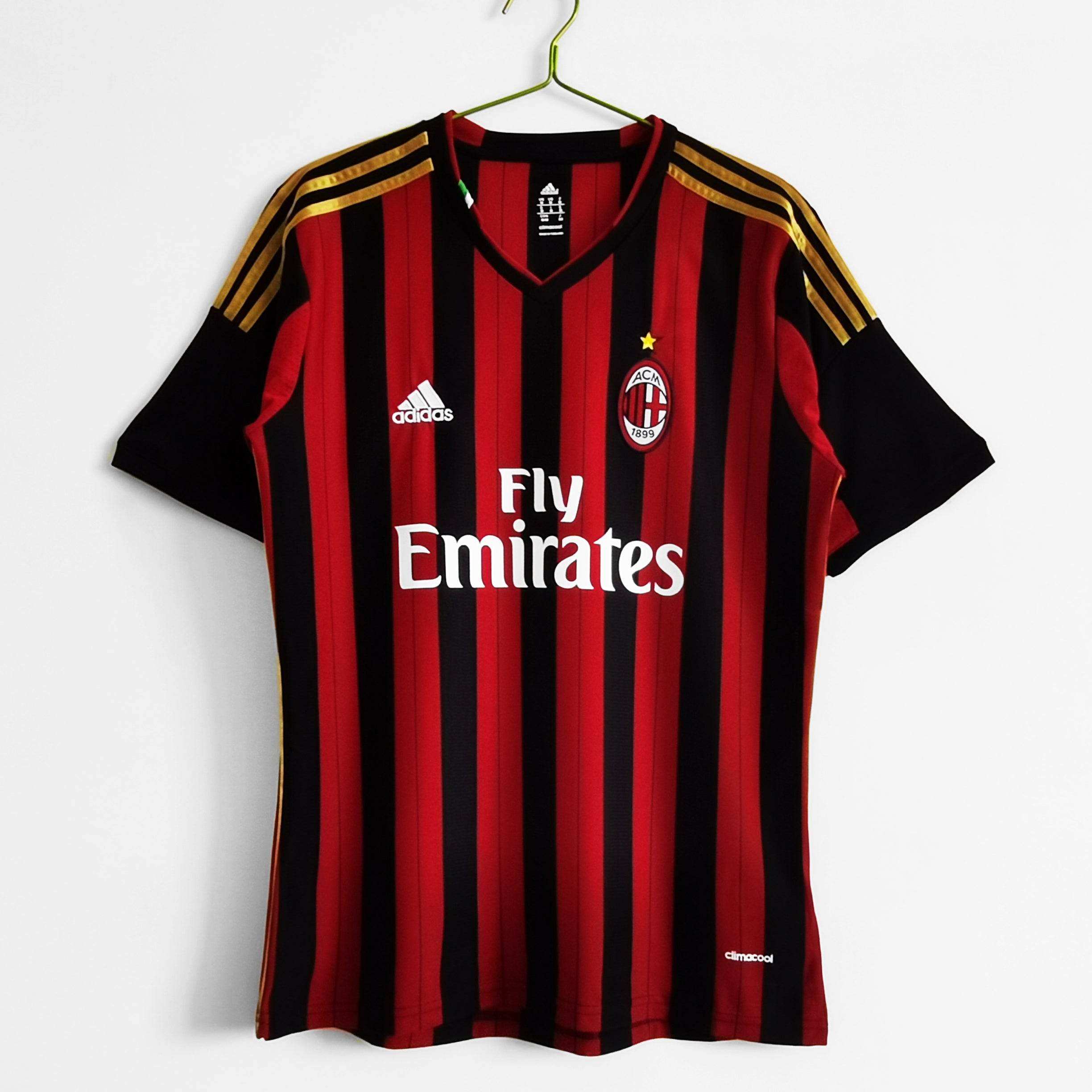Maillot AC Milan 2013/14 Rouge Noir - Édition Vintage Officielle - JERSEY 