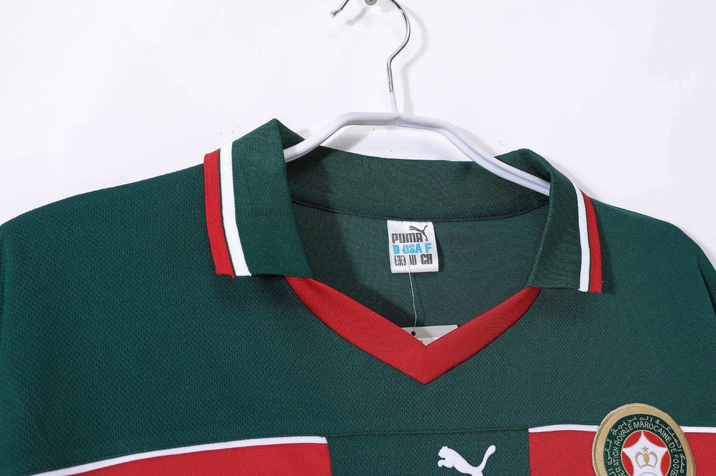 Maillot Maroc 1998 Vert Rouge - Édition Vintage Officielle - JERSEY 