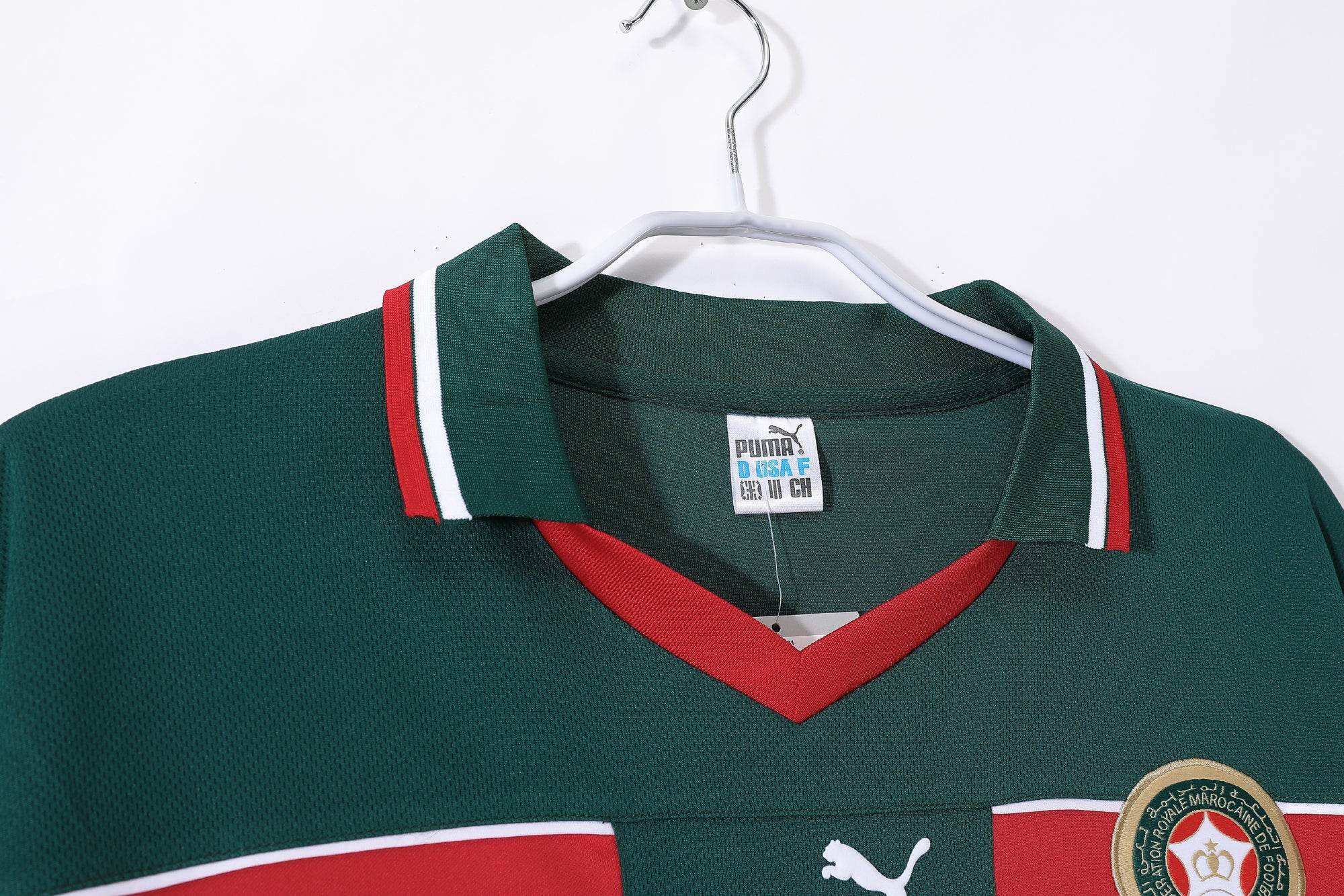 Maillot Maroc 1998 Vert Rouge - Édition Vintage Officielle - JERSEY 