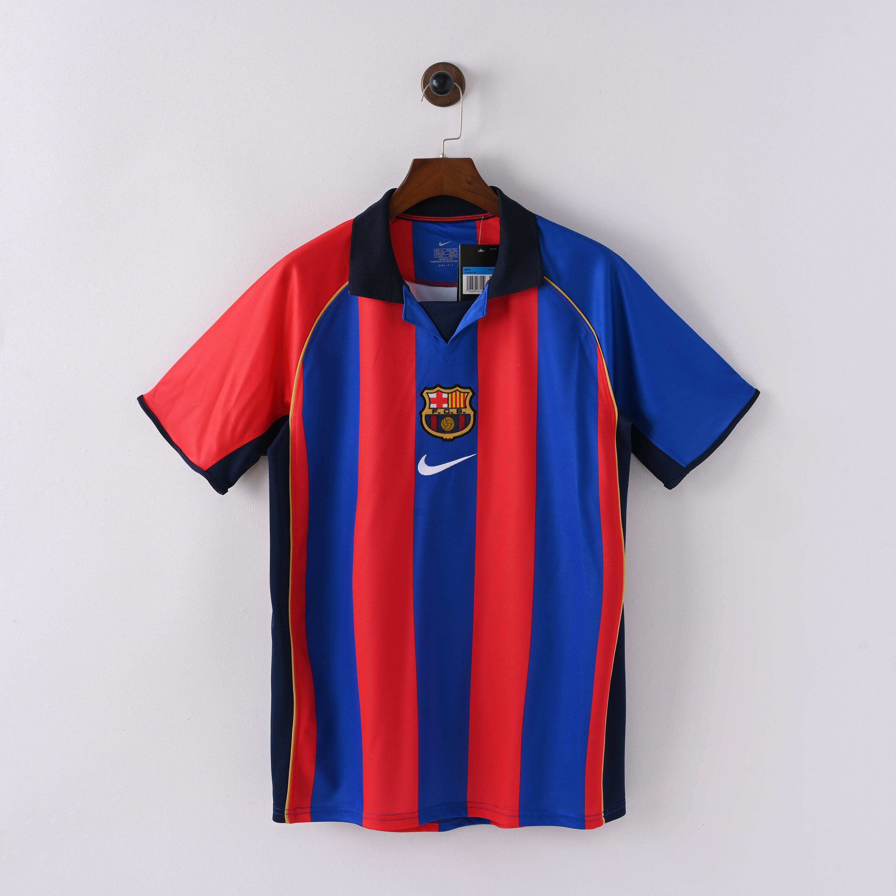 Maillot FC Barcelone 2001/02 Domicile - Édition Vintage Officielle - JERSEY 