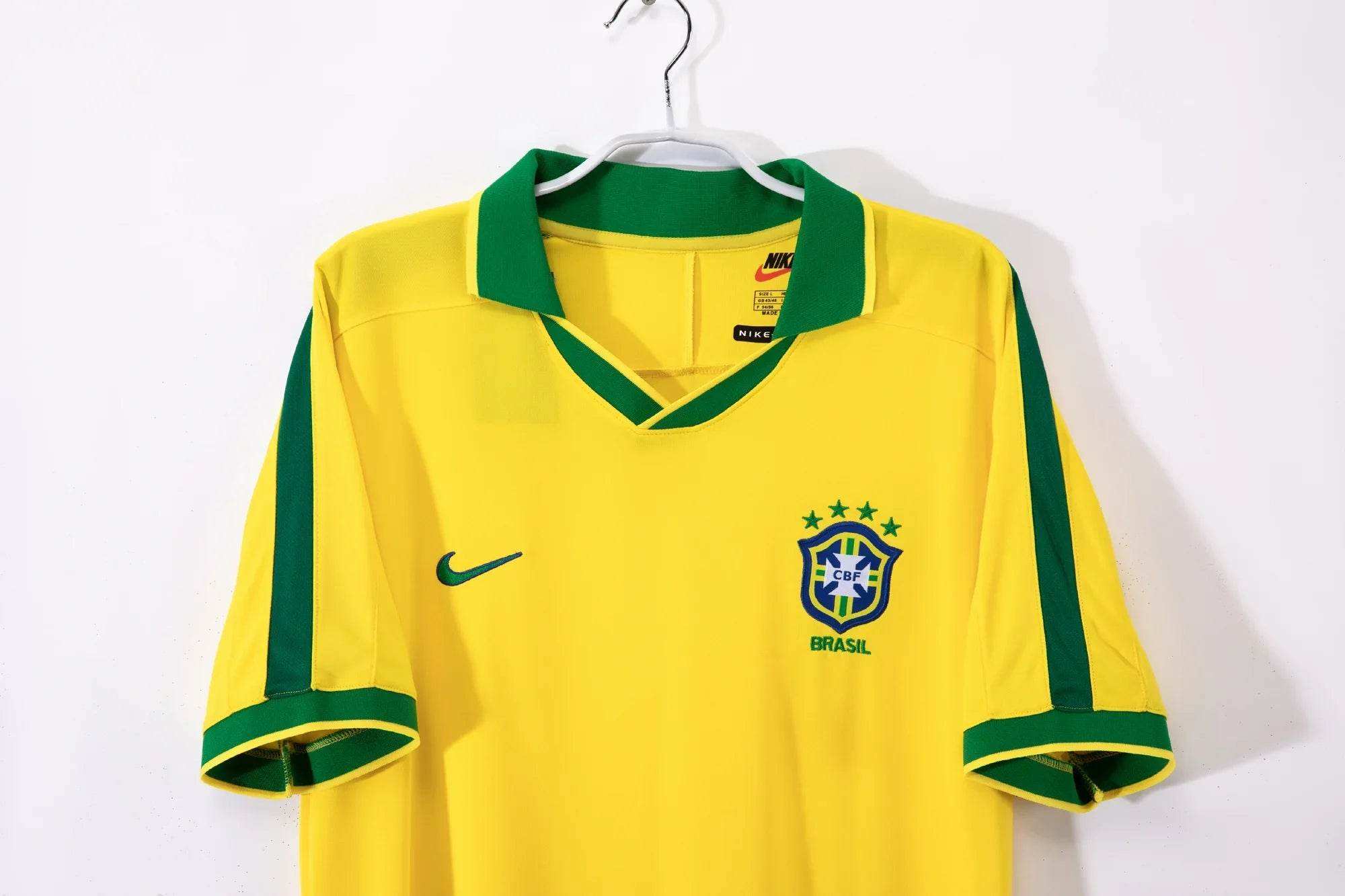 Maillot Brésil 1997 Rétro Officiel Édition Vintage - JERSEY 