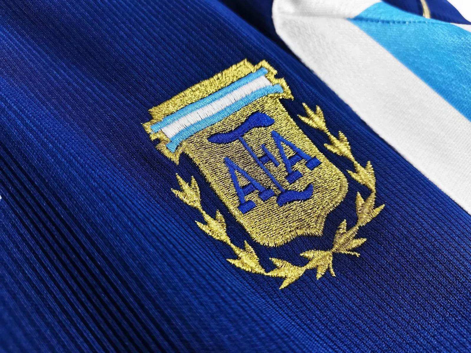 Maillot Argentine 1998 Rétro Officiel Édition Vintage - JERSEY 