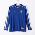 Maillot Brésil 1998 Bleu Manches Longues - Édition Vintage Officielle - JERSEY 