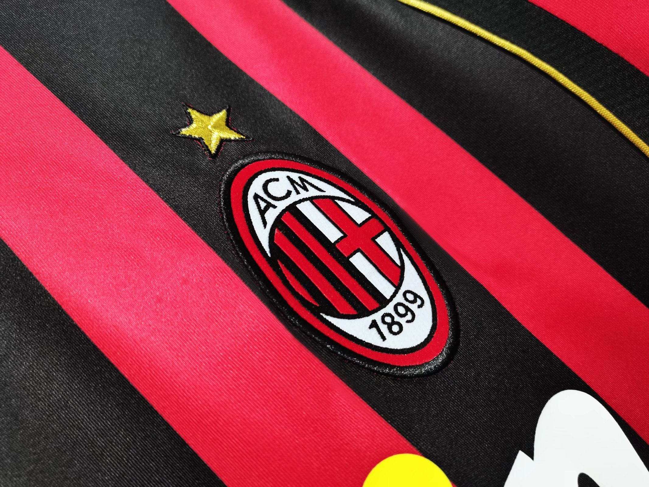 Maillot AC Milan 2006/07 Rouge Noir - Édition Vintage Officielle - JERSEY 