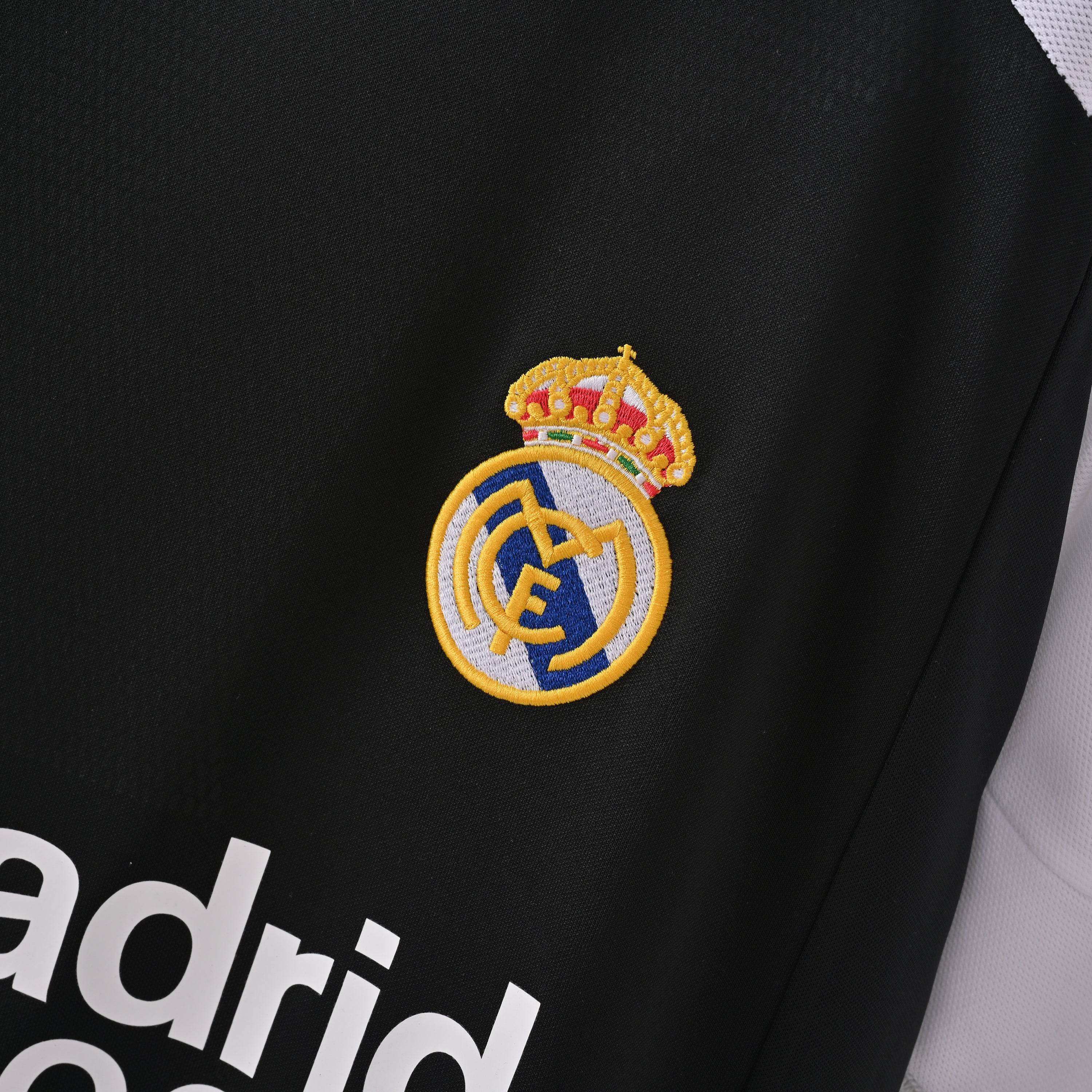 Maillot Real Madrid 2001/02 Blanc et Noir - Édition Vintage Officielle - JERSEY 
